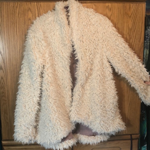 Free People Jackets & Blazers - Free People faux fur Sherpa swing coat